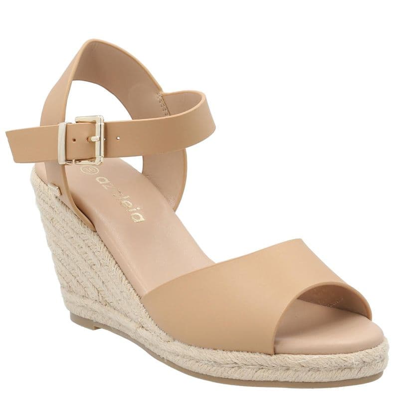 Sandalia Mujer Blu Natural Beige 38