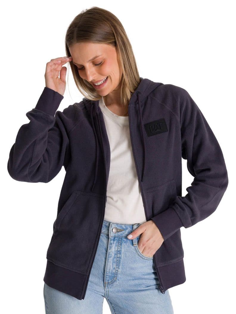 Poleron Microfleece Full Zip Mujer Gris M