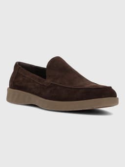 Mocasin Cuero Hombre Spinal Moc Cafe Cafe Oscuro 39