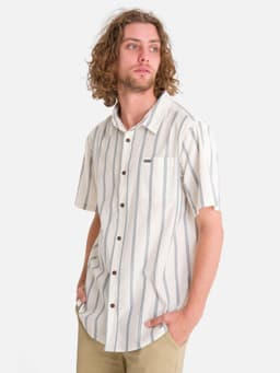 Camisa m/c Hombre Classic lines Multicolor Marfil