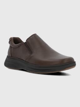 Slip On Cuero Hunt II Cafe Hombre Cafe Oscuro 39