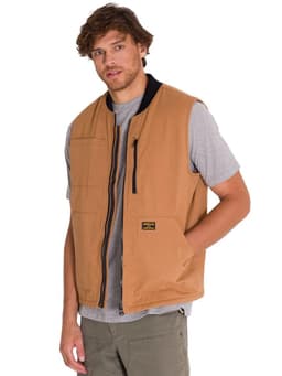 Chaqueta SinMangas Utility Sherpa Hombre Cafe Claro Caramelo S