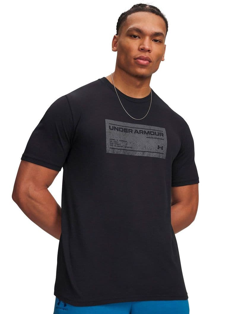 Polera manga corta Box Wordmark Label negro L