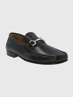 Mocasin Cuero Hombre Spello Negro 45