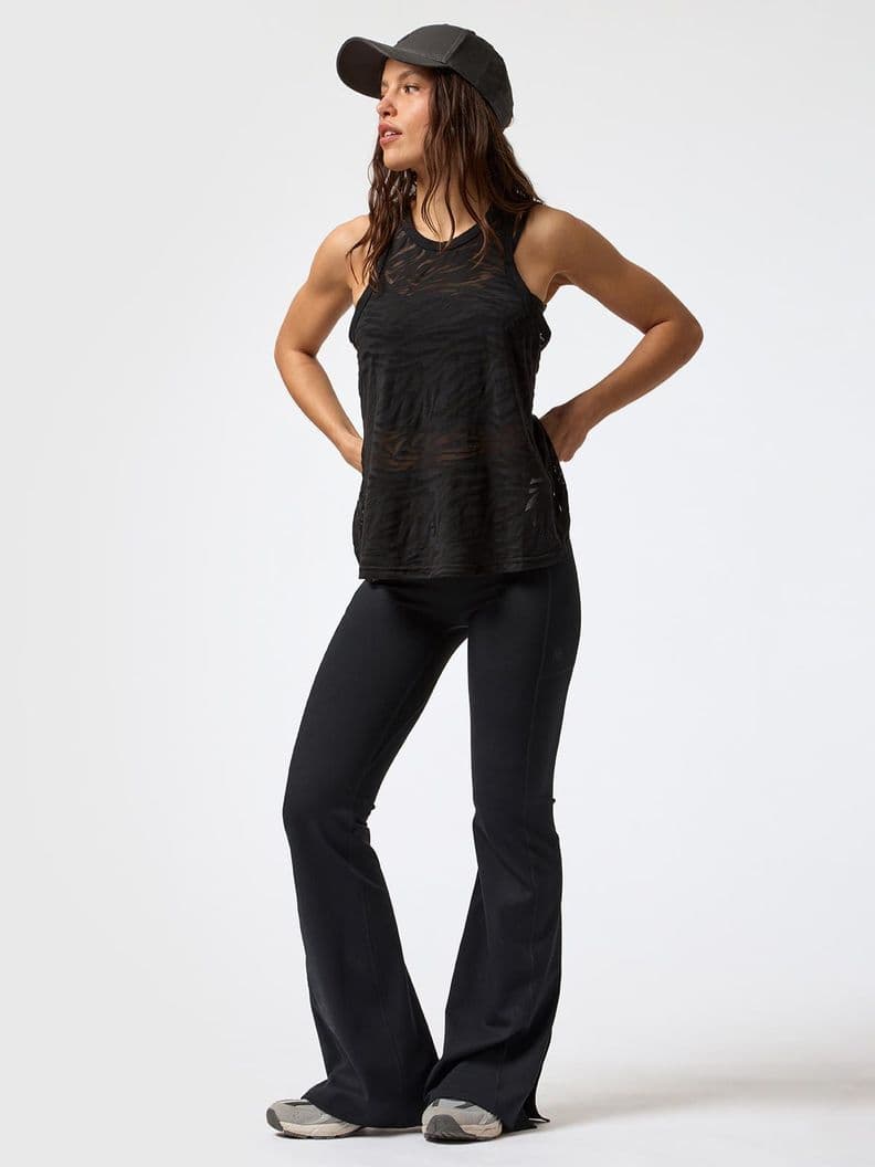 Polera Burn Out Tank Negra Mujer Negro XS