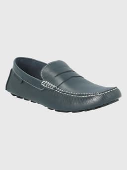 Mocasin Cuero Azul Oscuro Hombre Lotus 42