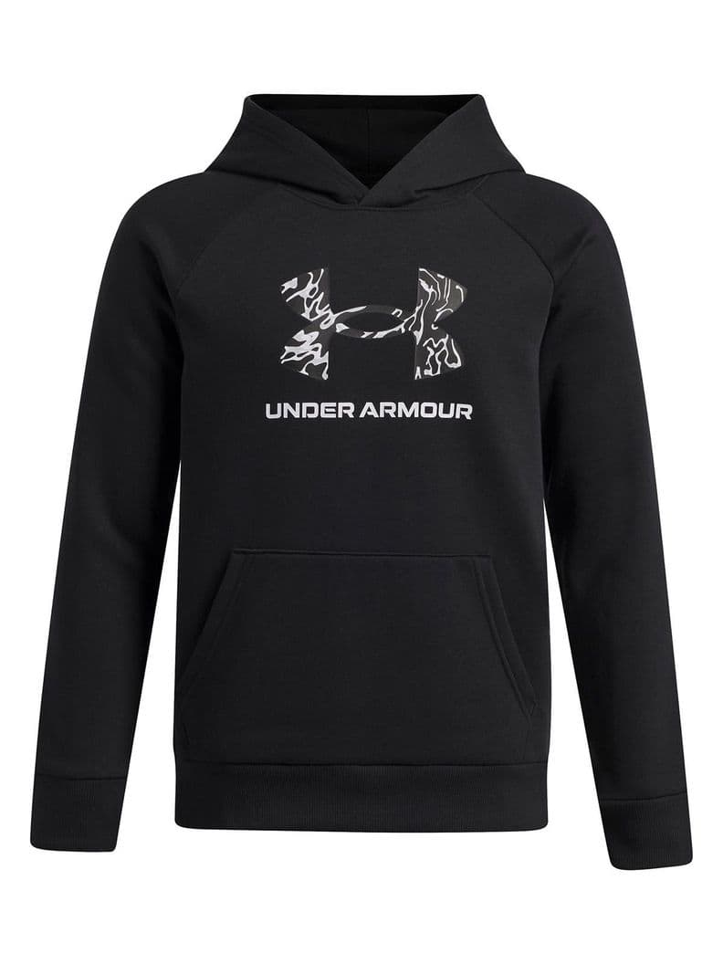 Poleron Nino Rival Fleece Big Logo Print Negro M
