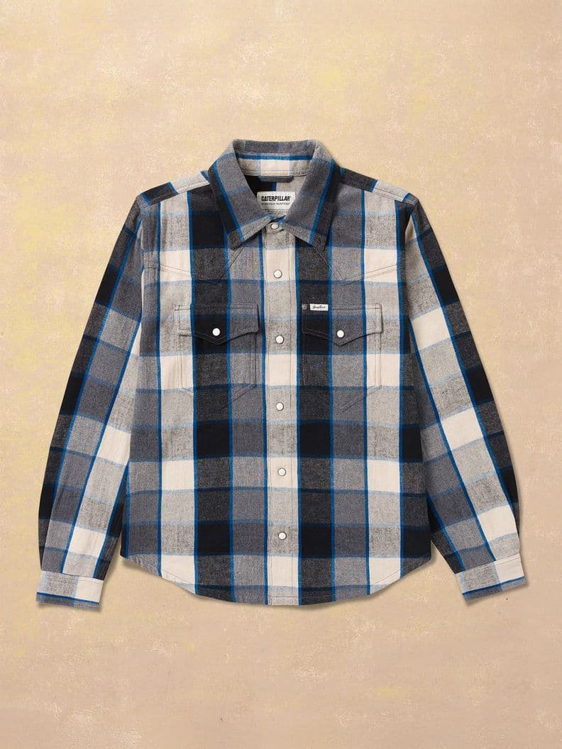 Camisa Manga Larga Hombre Flannel Negro L