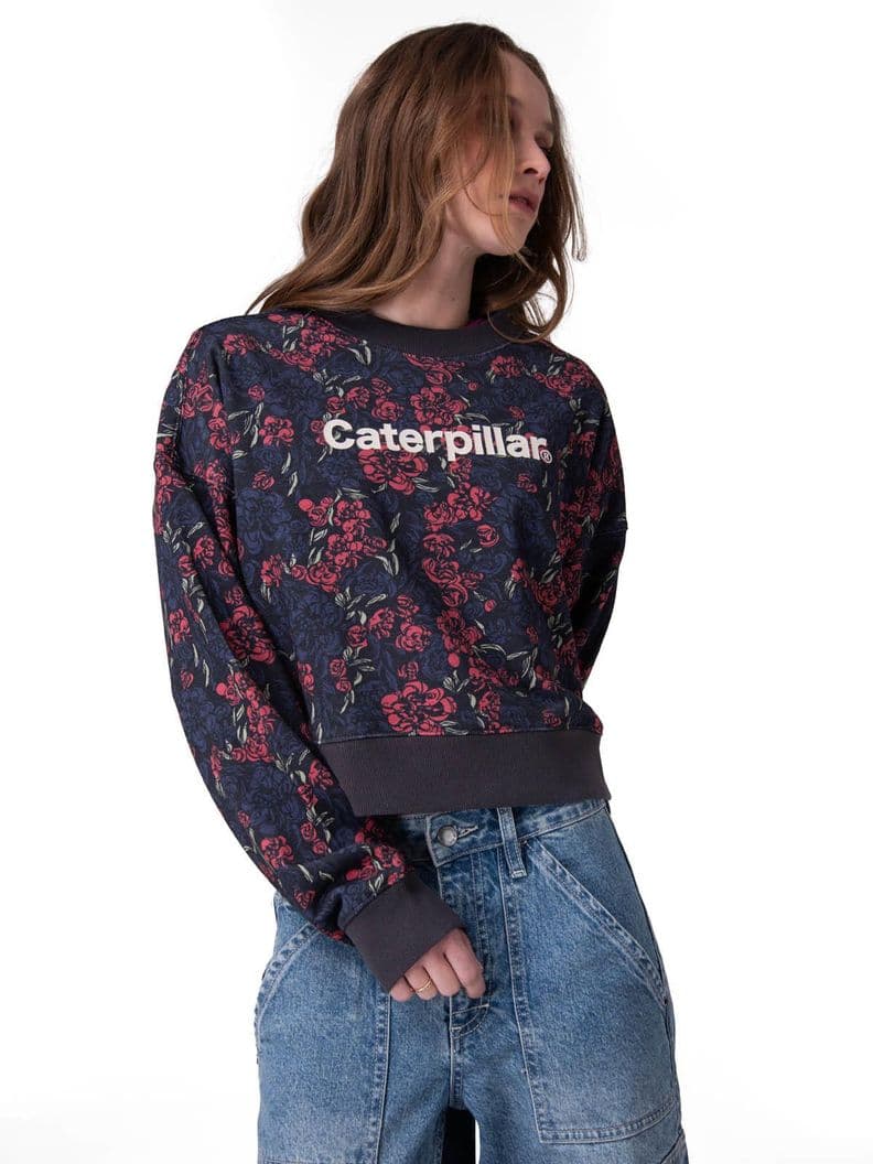 Poleron Relaxed Caterpillar Mujer Multicolor Negro M
