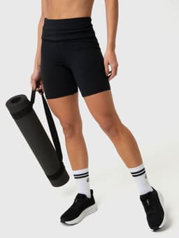 Biker Mujer Foldover Negra Negro S