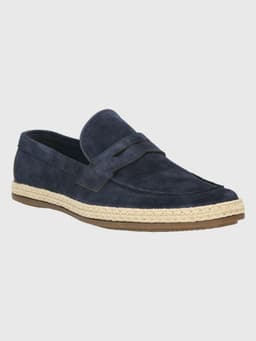 Mocasin Cuero Azul Oscuro Hombre Montella 45