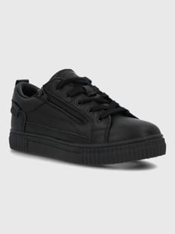 Zapatilla Escolar Cuero Nino Akita Negro 35