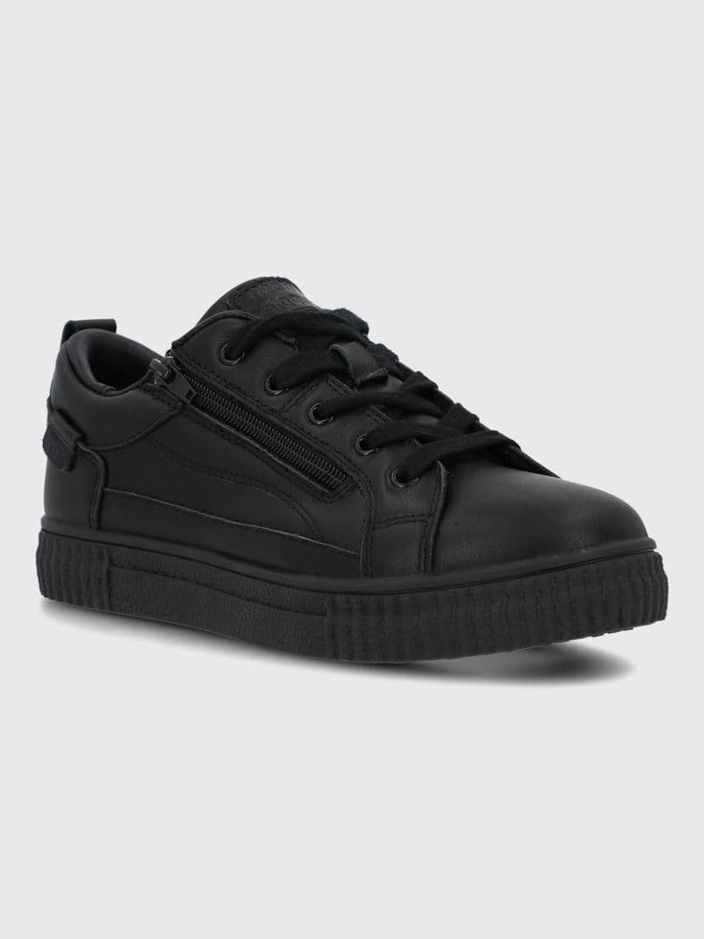 Zapatilla Escolar Cuero Nino Akita Negro 35