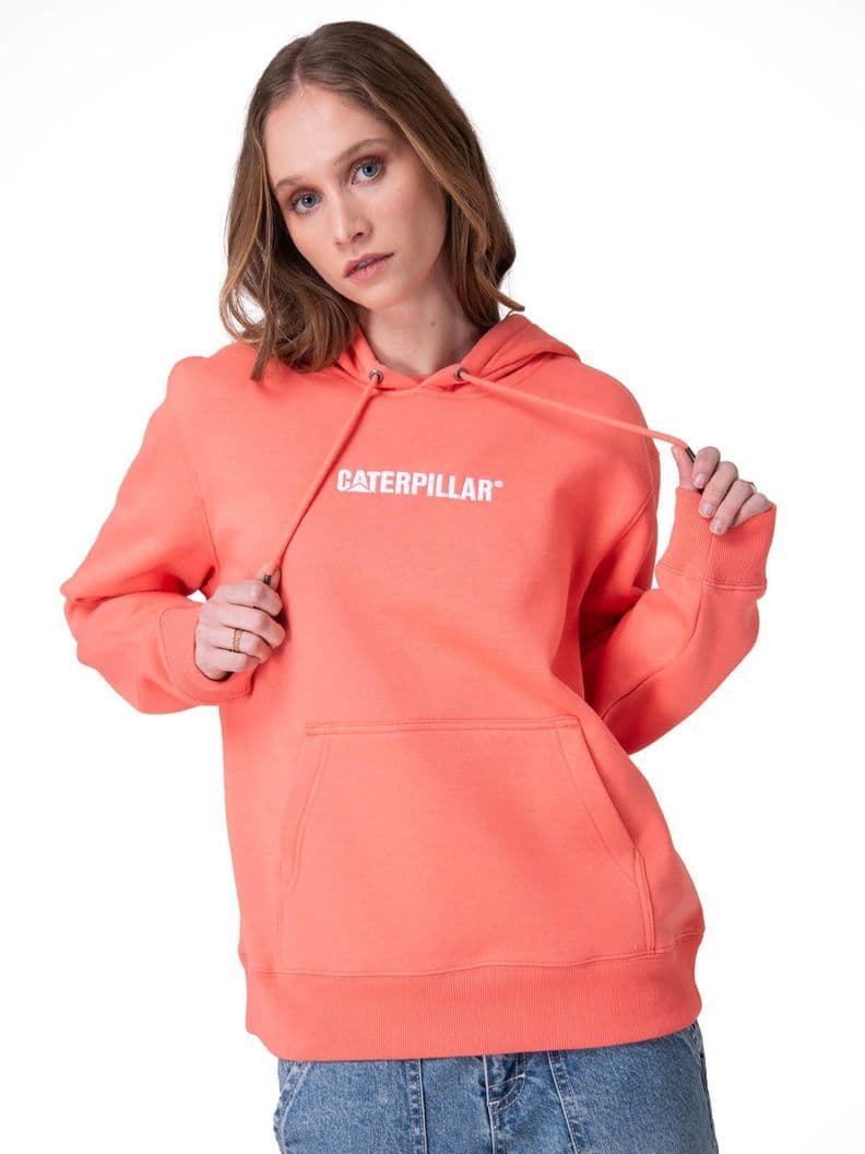 Poleron W Fleece Caterpillar Mujer Rosado Coral XL