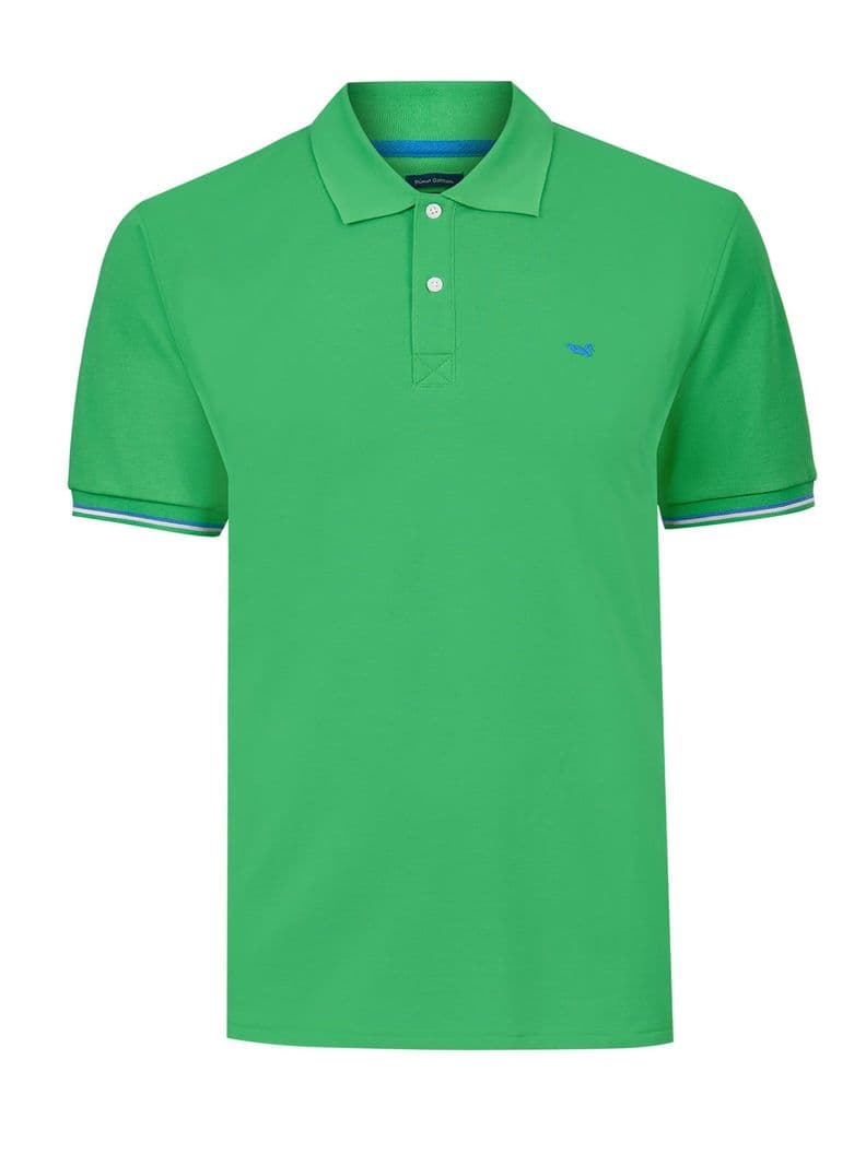 Polera Algodon Pima Hombre Mitchell Verde M