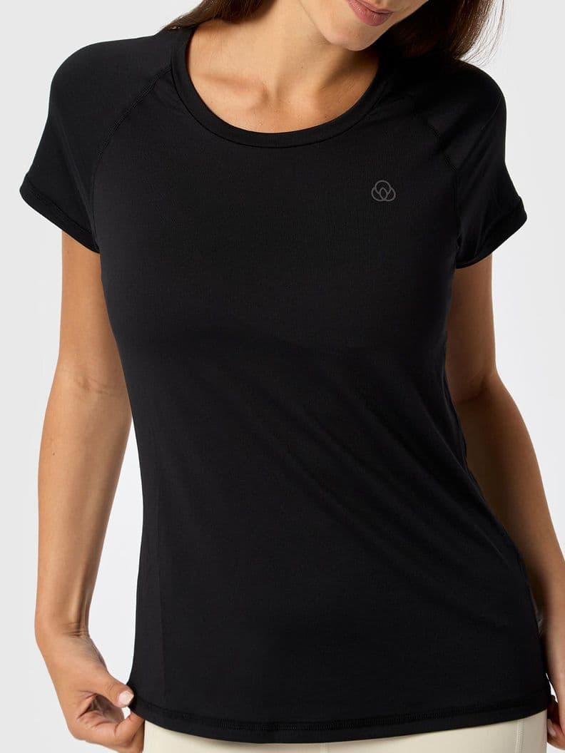 Polera Round Neck Rec Negra Mujer Negro XL