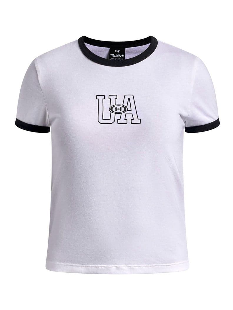 Polera manga corta Ringer Tee blanca Nina Blanco M