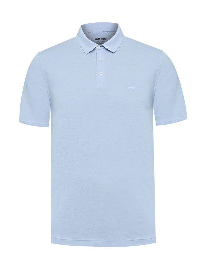 Polera Algodon Organico Hombre Padua Celeste S