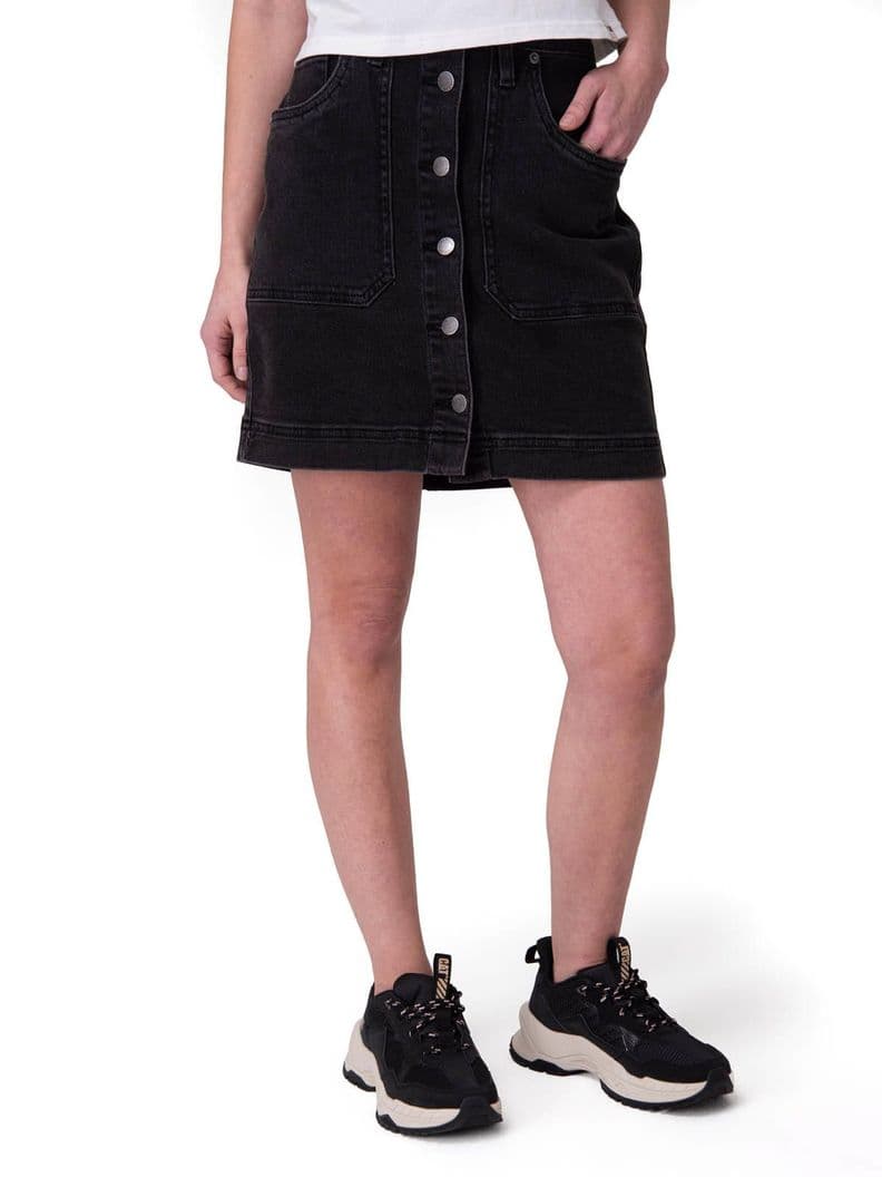 Short Denim Shank Front Sk Mujer Negro Gris Oscuro 30