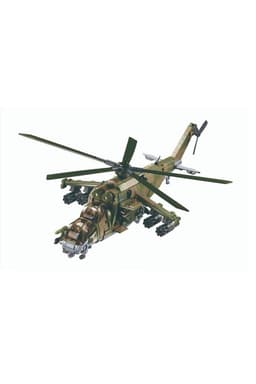 Helicoptero Militar, MI-24S, Escala 1/35, Armable, 893 Piezas Verde Militar