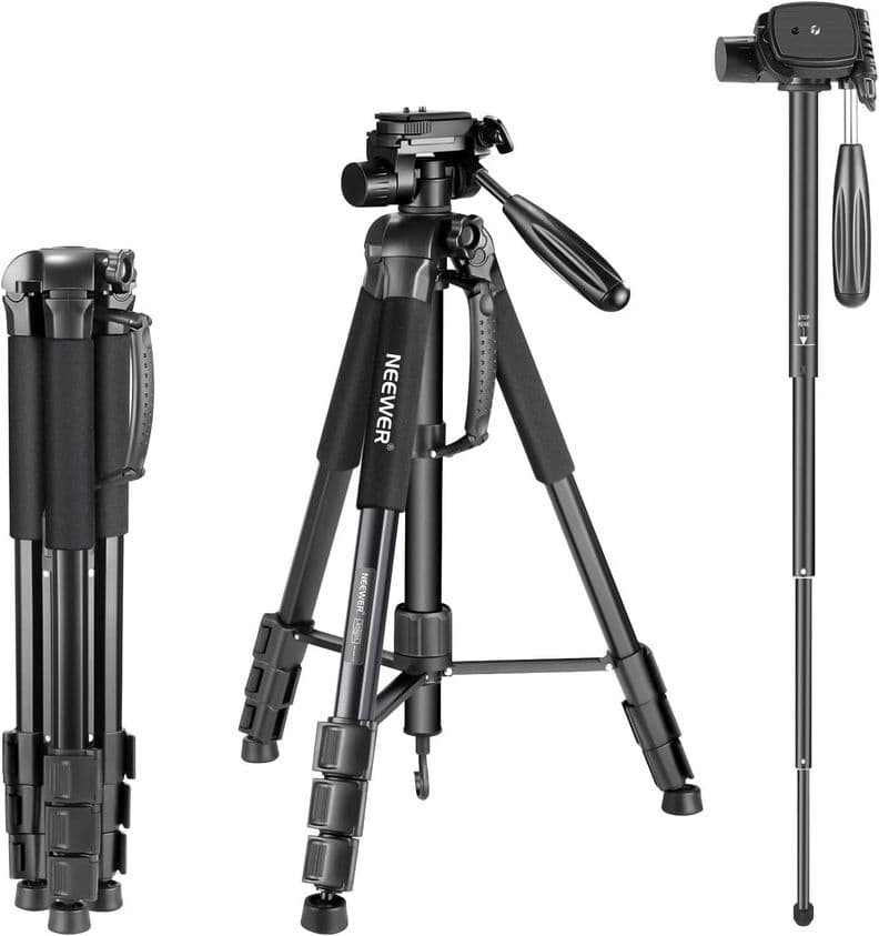 Tripode Monopod Neewer 177cm Aleacion Aluminio para Camaras Negro