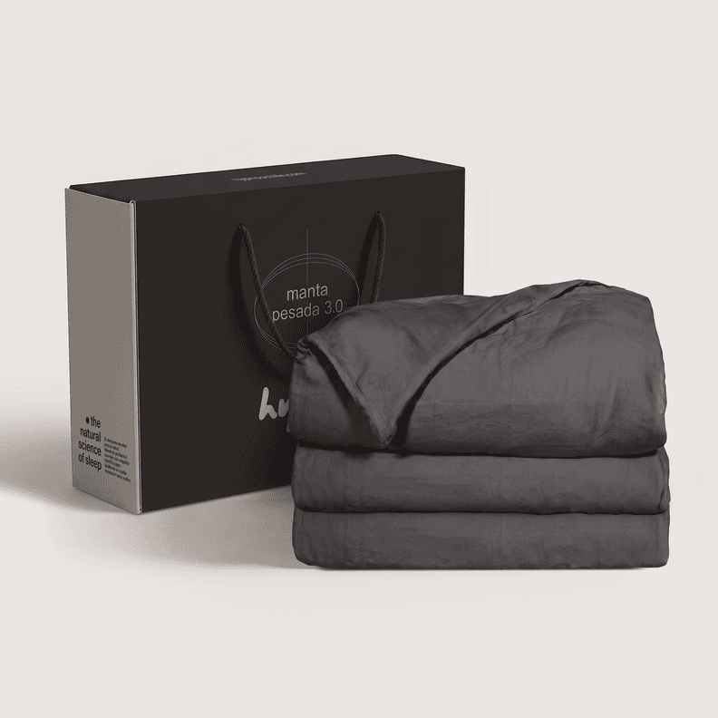 Manta Pesada 3.0 + Funda Algodon Lavado | Super King | 8.5 Kg | Hypnos Gris Oscuro