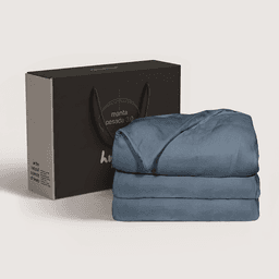 Manta Pesada 3.0 + Funda Algodon Lavado | 1,5 Plazas | 5.5 Kg | Hypnos Azul