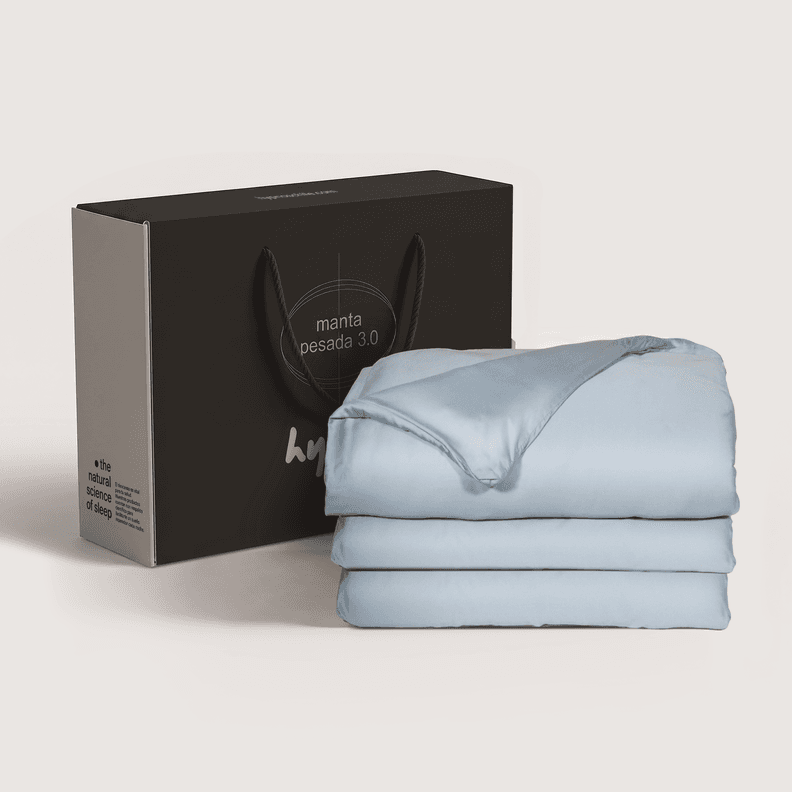 Manta Pesada 3.0 + Funda 100% Bambu | King | 13 Kg | Hypnos Celeste
