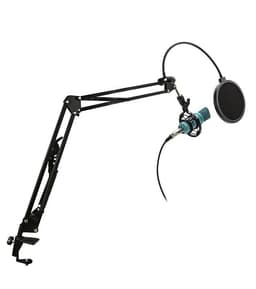 BKIT STUDIO MICROPH C/SOPORTE/POP/STAND/USB SOUND CARD