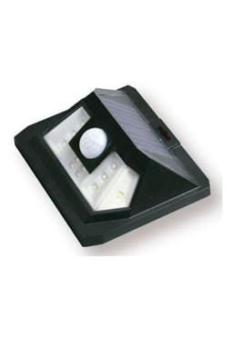 Aplique Muro Led Solar Luz Calida Con Sensor De Movimiento Negro