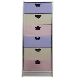 Cajonera 6 C Crema Lila Slim