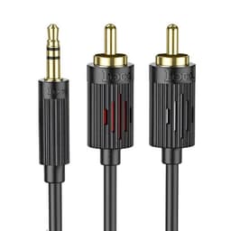Cable Auxiliar RCA A Jack 3 5mm HOCO UPA28 Audio Est reo Hi Fi Negro