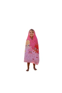 Toalla Playa Piscina Nino, Nina Capucha Disenos Pulpo Rosa Rosado