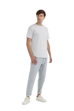 Camiseta Manga Corta Algodon, Negra, Gris Blanco. Adulto. 41 M-L