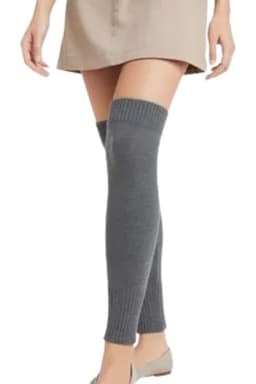 Polaina Lana Invierno Abrigadoras Mujer Ninas Colores 2548 Gris Oscuro