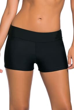 Short De Bano Hot Pants Sexy Negro Gloriahoon L