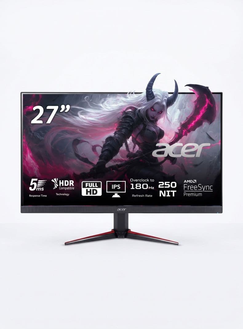 Monitor Gamer Acer Nitro VG270 / 27 Pulgadas IPS / FHD / 180 Hz / Refresco de 0.5
