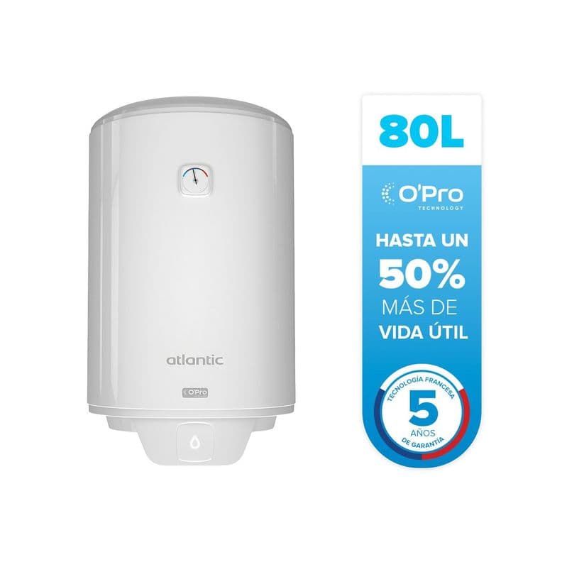 Termo Electrico Atlantic Opro+ 80 litros Blanco