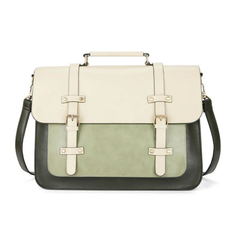 Ecosusi Mochila y Maletin Vintage Sombre para Notebook 15,6" - Verde
