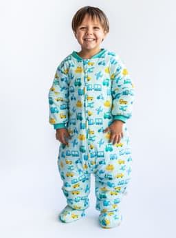 Saco de dormir bebe TOG 3.5 con piernas Nino Autos invierno Celeste 2-3 Anos