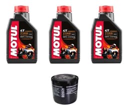 Aceite Full Sintetico + Filtro Kawasaki Para Moto Ninja 300 Negro 49