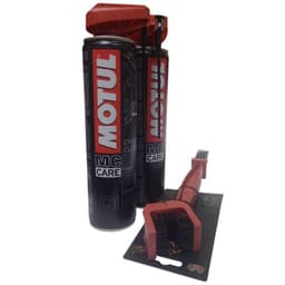 Kit De Limpieza Motul C1 + Lubricante C2 400 Ml + Cepillo Negro 15