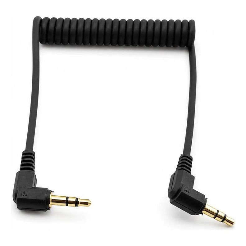 Cable Auxiliar 3.5mm Trrs 4 Polos Espiral 90 Macho Macho