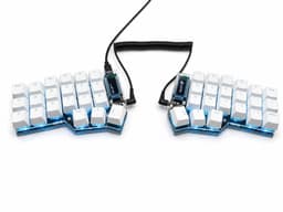 Teclado Mecanico Dividido Corne Mx Hotswap Full Rgb - Split - Switch Black Blanco