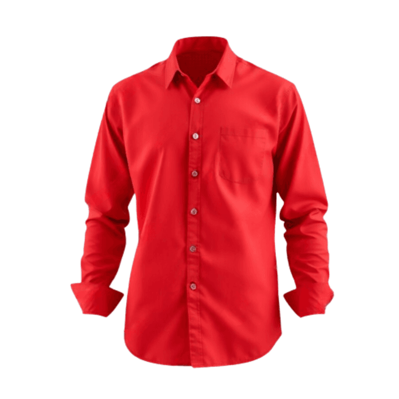 Camisa De Hombre Casual Clasico Vestir Caballeros Fiestas Rojo XL