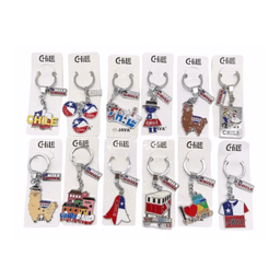 Pack 12 Llaveros Tipicos Chile Regalo Recuerdo Ciudades Chile
