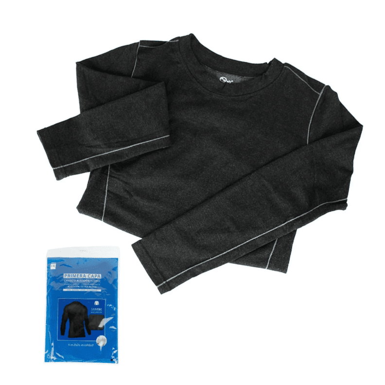 Polera Primera Piel Termica Primera Piel Para Invierno Negro S-M