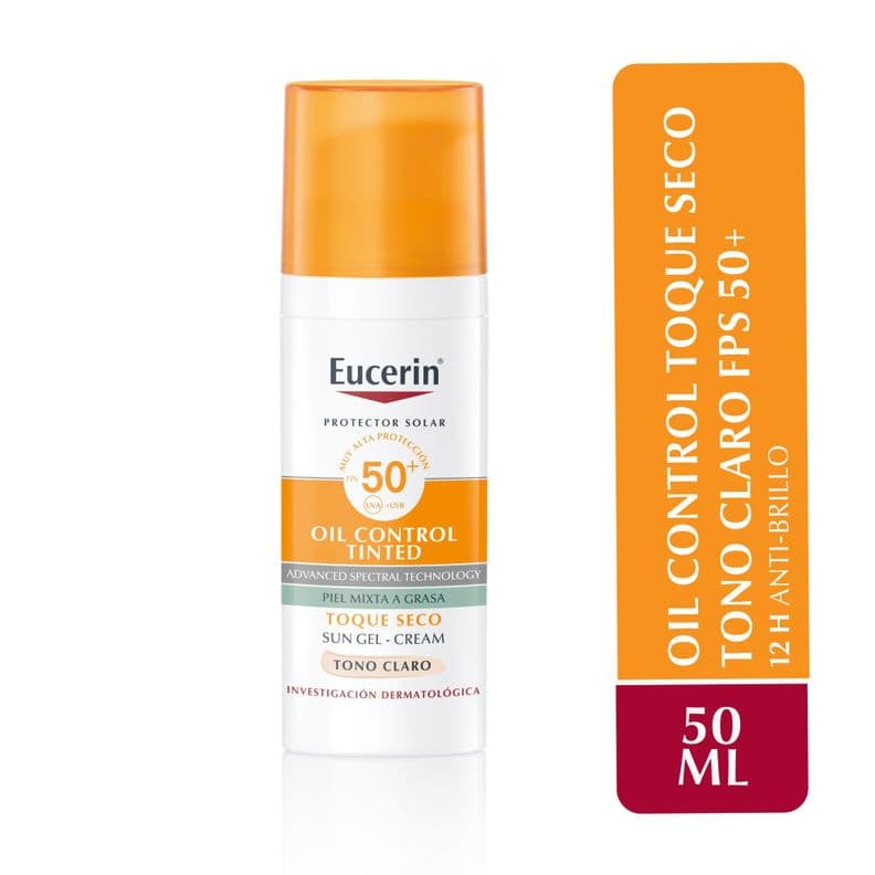 Eucerin Protector Solar Facial Oil Control Claro FPS50+ 50ml Transparente