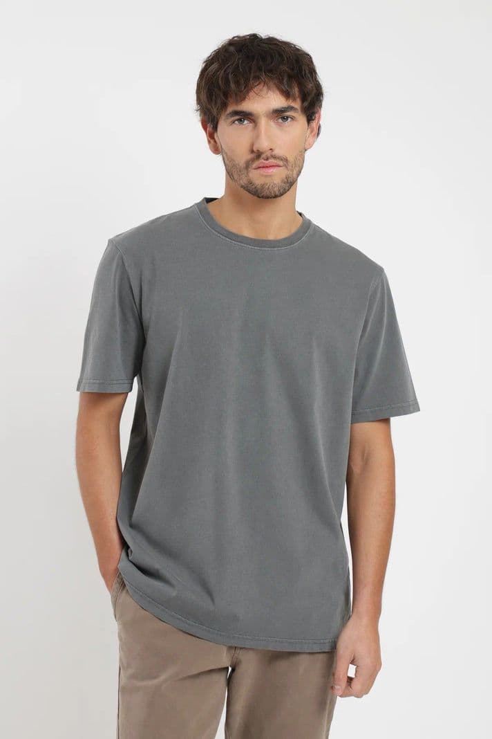 Polera manga corta hombre Plain Grafito L