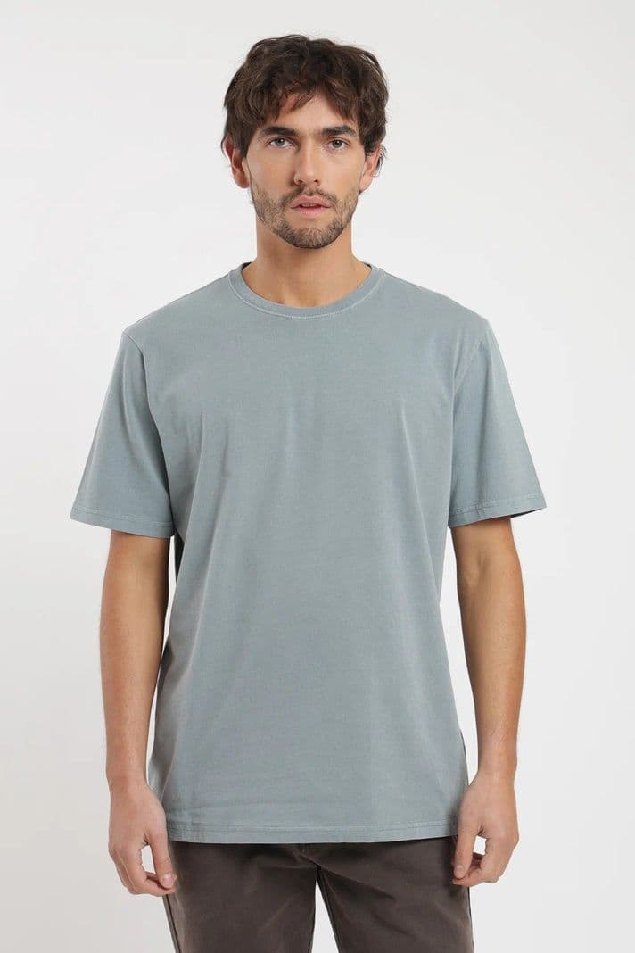 Polera manga corta hombre Plain Celeste L